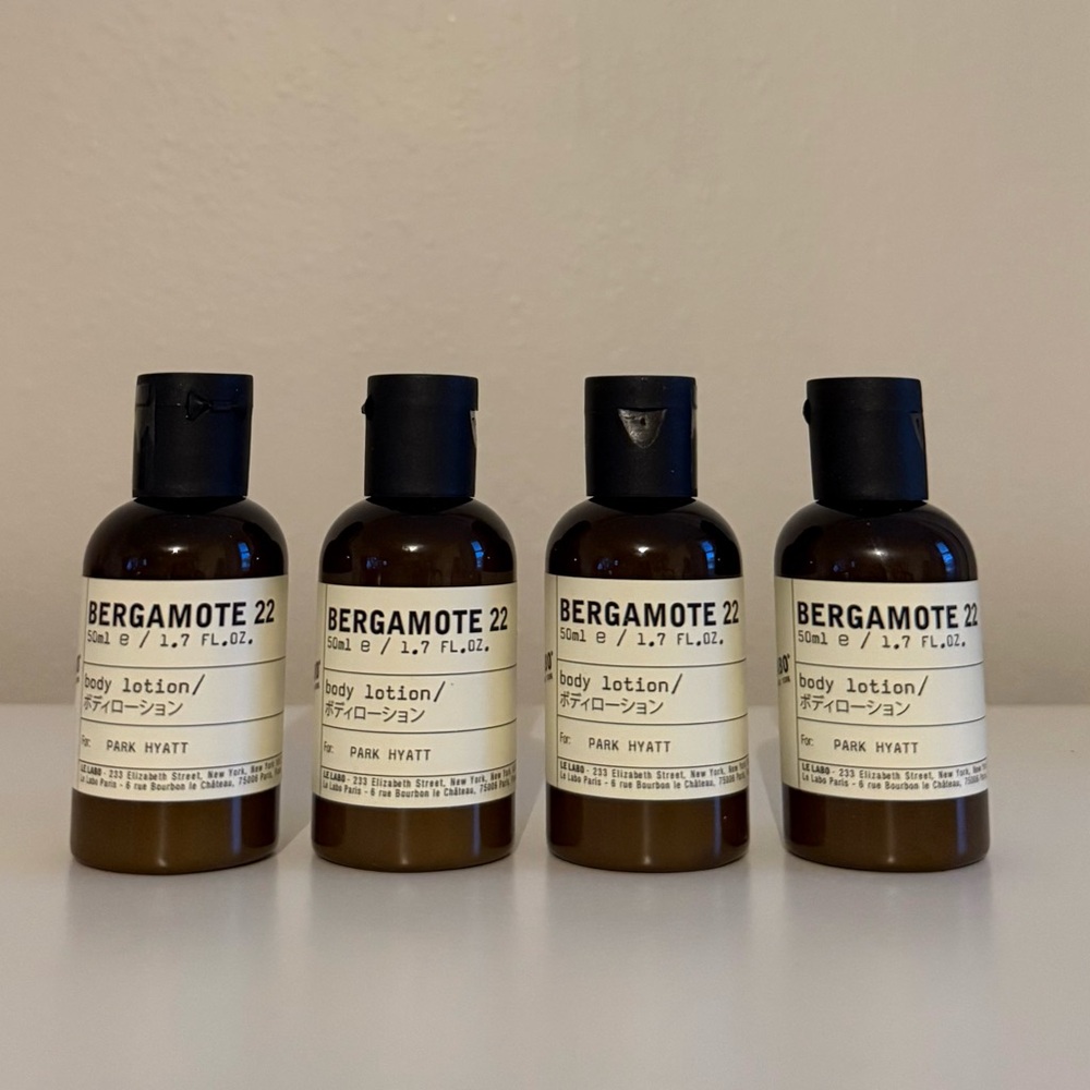 Set of 4! Le Labo Bergamote 22 mini lotions travel set